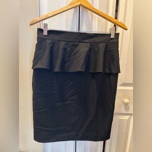 Boston Proper Black Peplum Pencil Skirt – Size 8 – NWOT